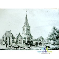 De kerk van Pannerden 1742 Pentekening Jan de Beijer